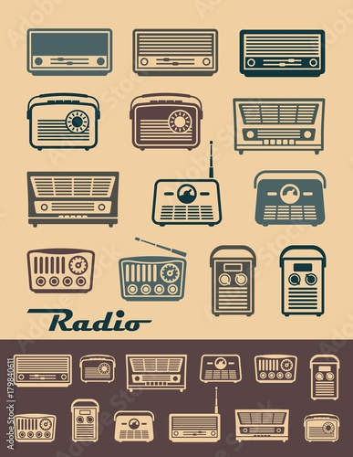 Radio receivers. Vector Illustration
