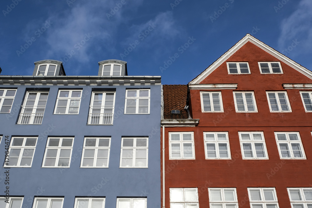 Colorful Houses in Copenhagen, Europe, 