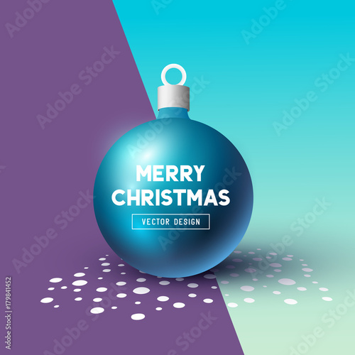 Abstract Christmas Bauble 3D effect with room for retail or personal message. Vector illustration