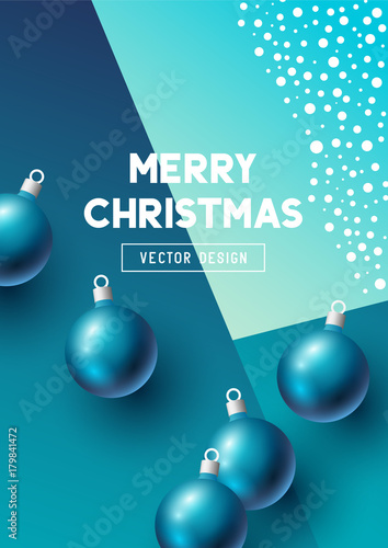 Abstract christmas design with baubles. Vector illustration