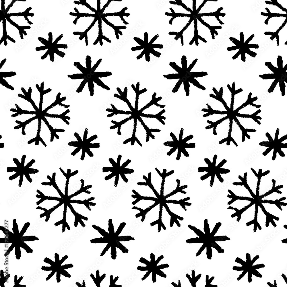 Vector seamless pattern with snowflakes Vector seamless pattern with snowflakes