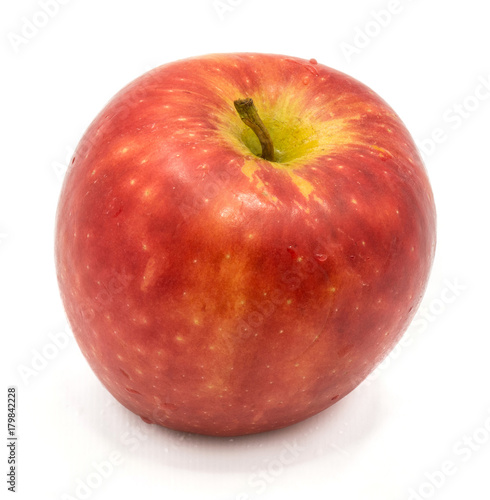 One whole Kanzi apple isolated on white background
