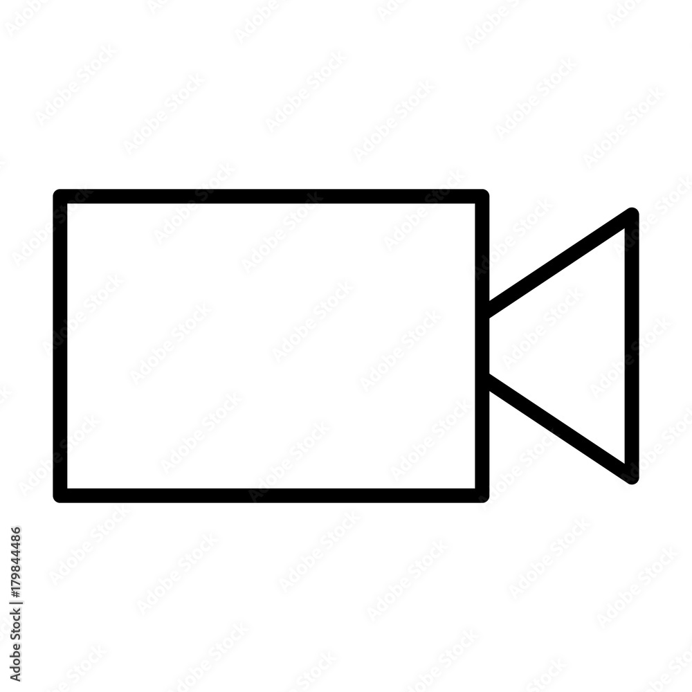 Video camera line icon. Vector illustration Video camera line icon. Vector illustration