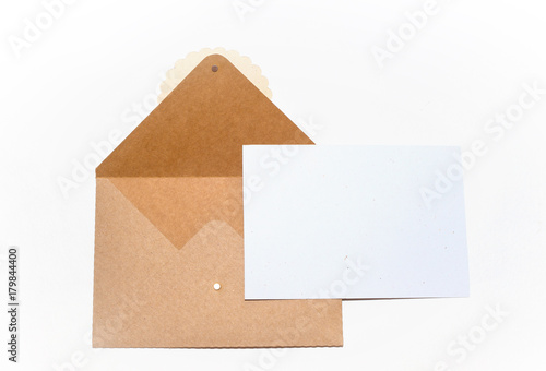 Opened envelope with blank paper