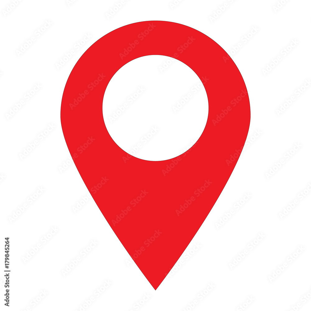 location pin icon on white background. location pin sign. flat style. red  location pin symbol. Stock Vector | Adobe Stock