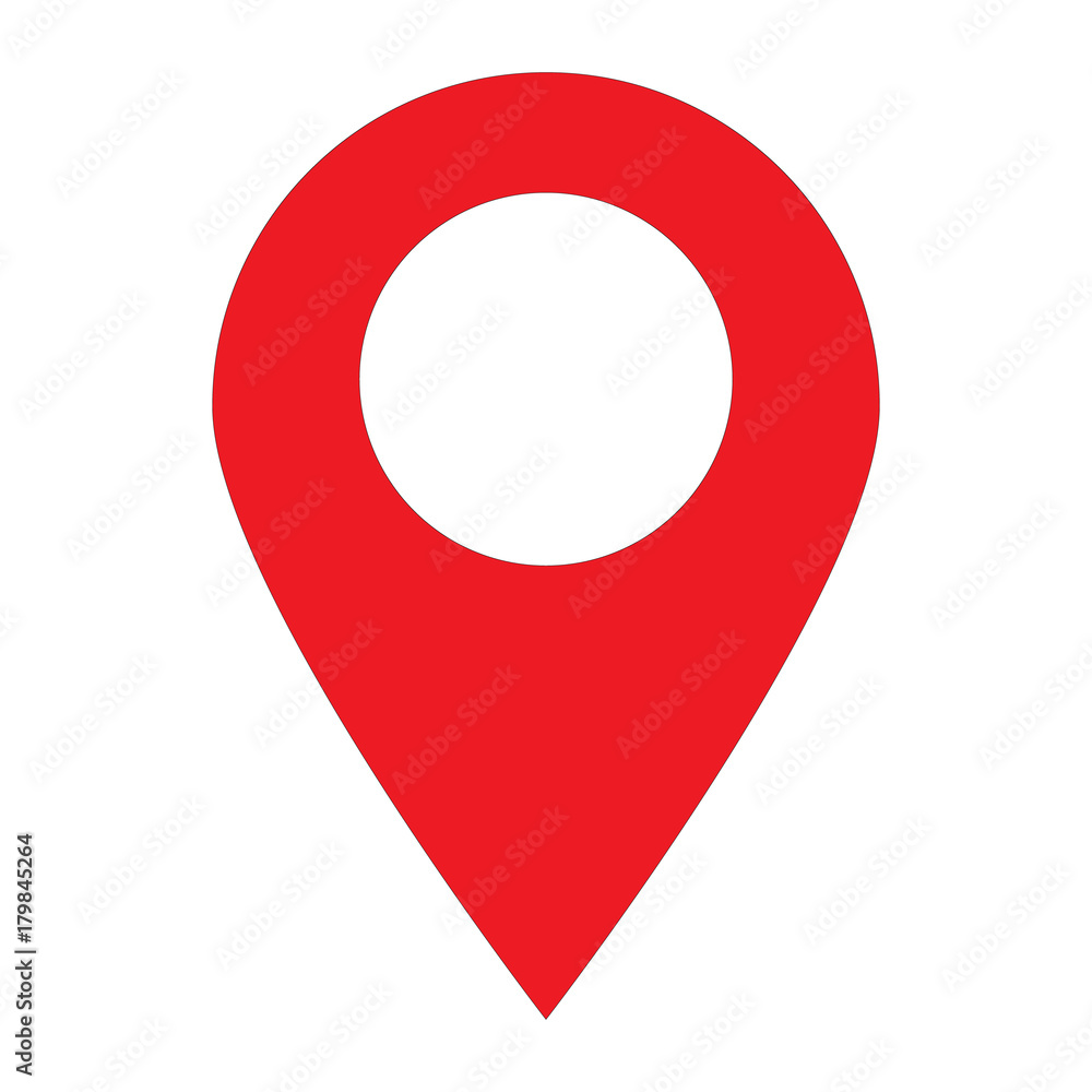 location pin icon on white background. location pin sign. flat style. red location  pin symbol. Stock Vector | Adobe Stock