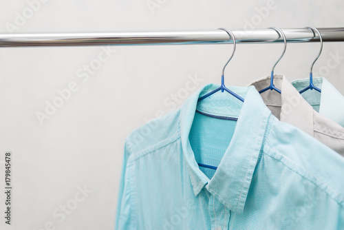 Shirts on hangers