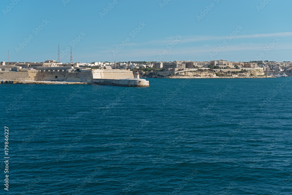 Fort Ricasoli and city Kalkara (Malta)