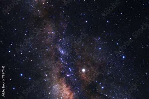 Milky way galaxy with stars and space dust in the universe