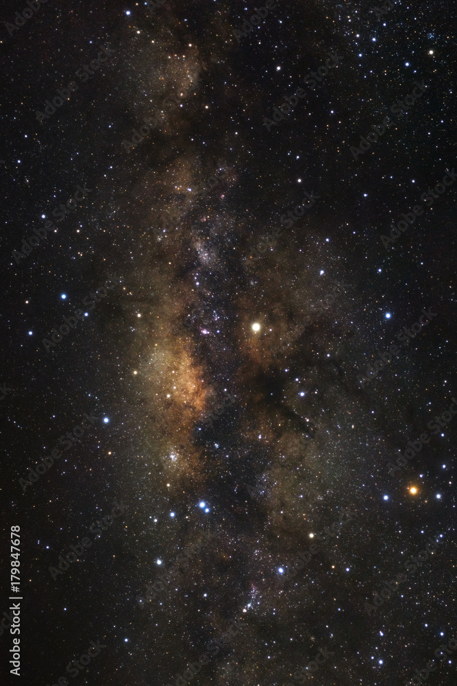 Naklejka premium Milky way galaxy with stars and space dust in the universe