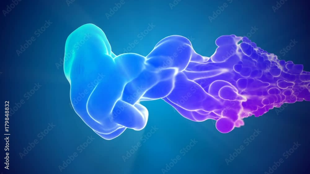3D animation of multicolor flow of glowing ink inject in water in slow motion on blue background. Cold colors of ink are rainbow gradient with backlit.For ink effects on luma matte as alpha channel.9 3D animation of multicolor flow of glowing ink inject in water in slow motion on blue background. Cold colors of ink are rainbow gradient with backlit.For ink effects on luma matte as alpha channel.9