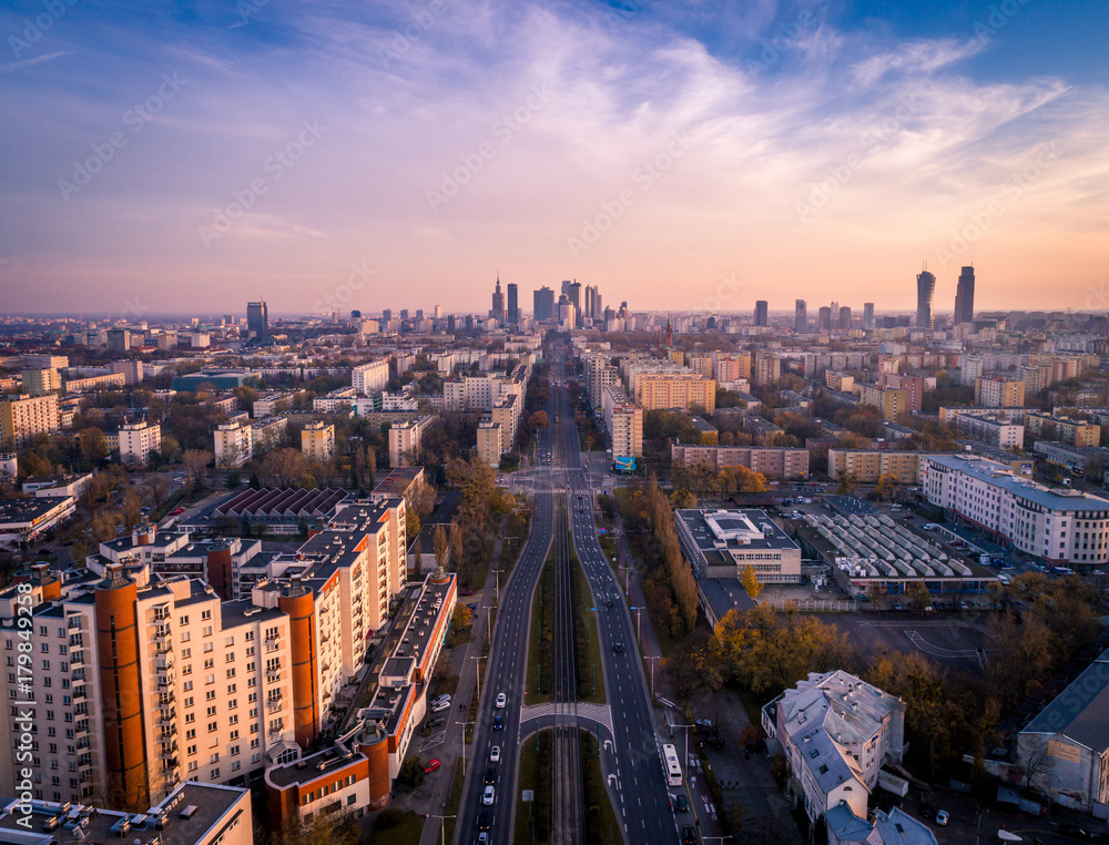 Warszawa z lotu ptaka