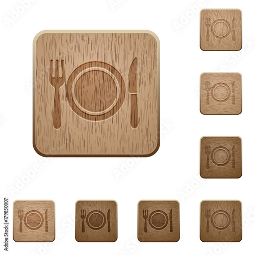 Dinner wooden buttons