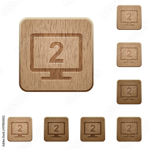 Secondary display wooden buttons
