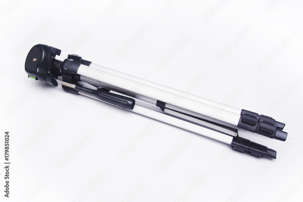 Camera Tripod Over White Background Camera Tripod Over White Background