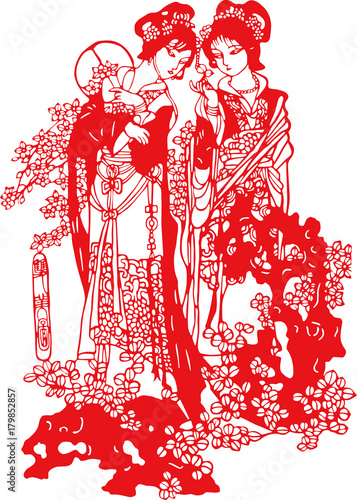 Canvas Print Traditional Chinese women