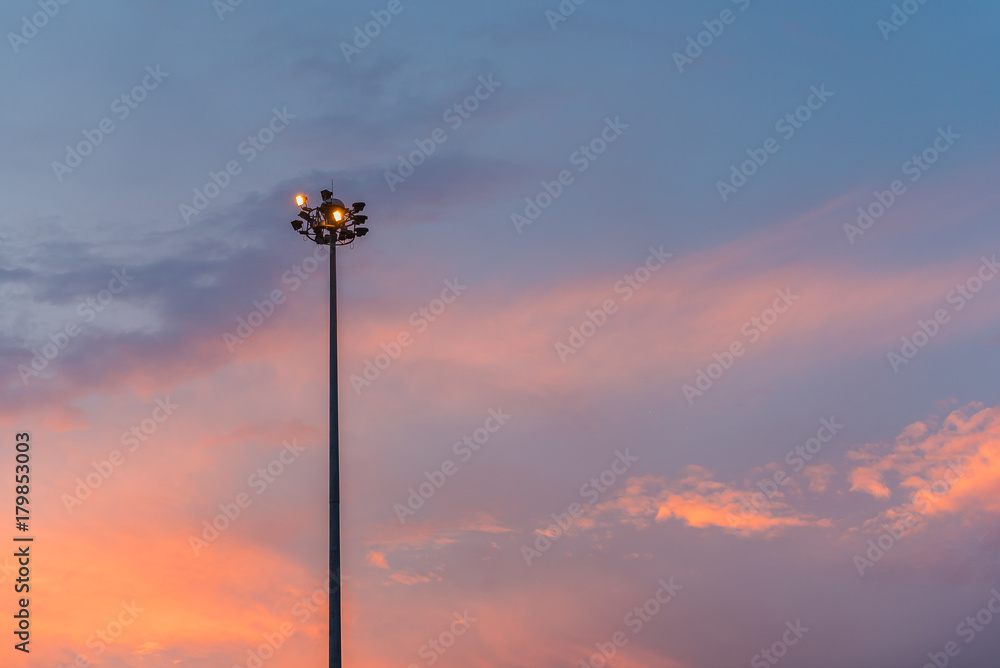 street light, electric spotlight pole
