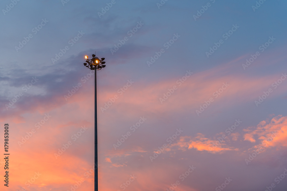street light, electric spotlight pole street light, electric spotlight pole
