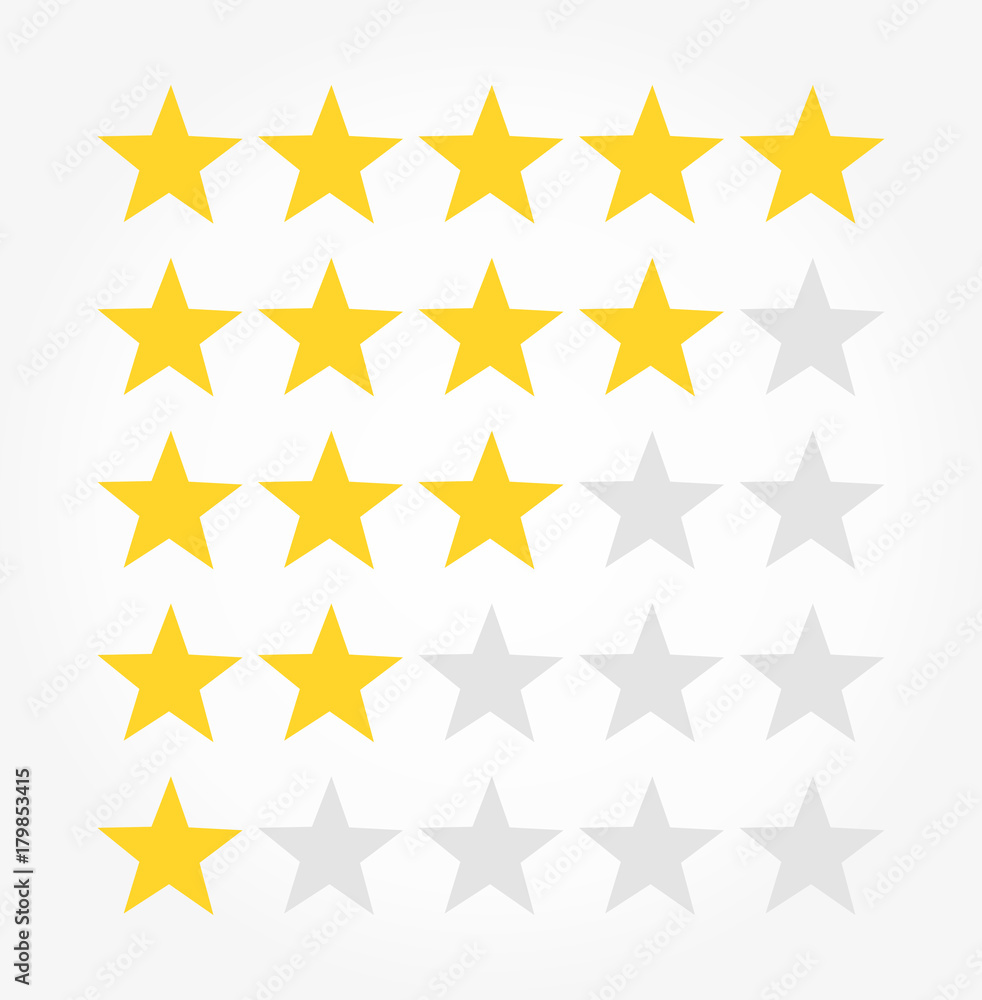 Rating stars symbols Rating stars symbols
