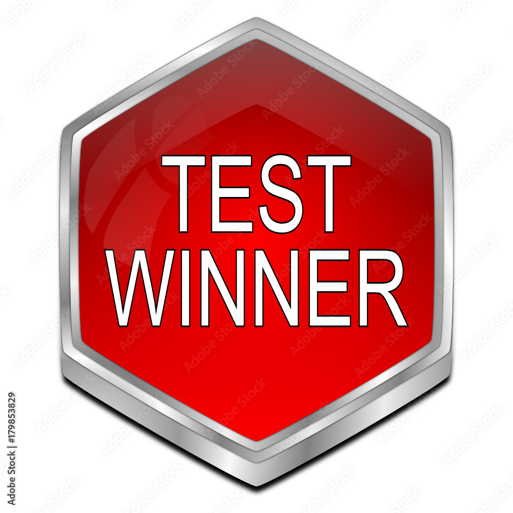 Test Winner button - 3D illustration Test Winner button - 3D illustration
