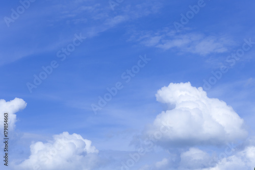 Blue sky and cloud white heart.