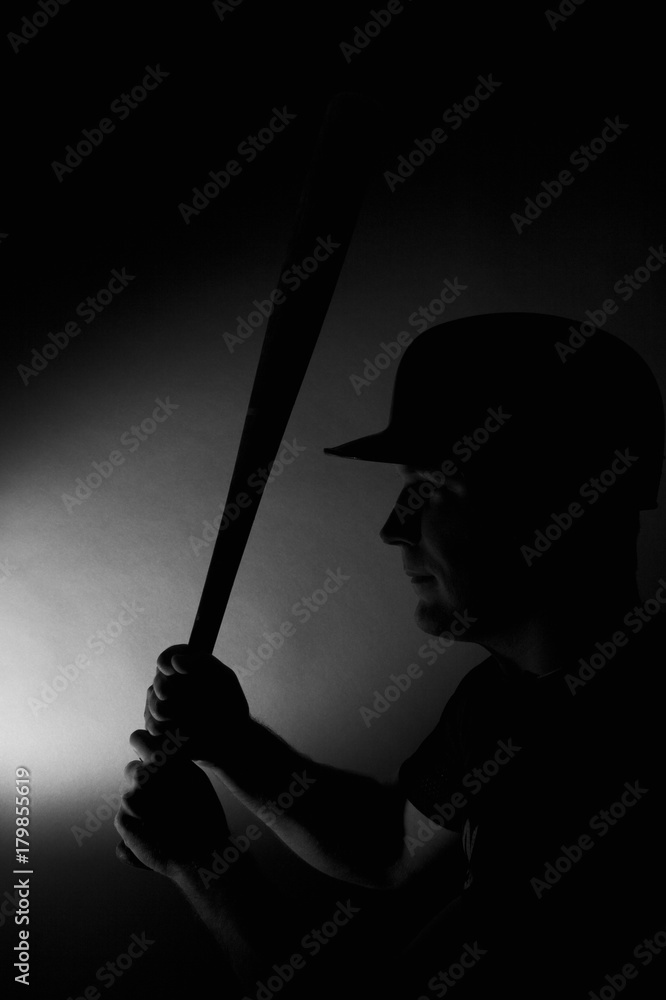 Fototapeta premium Baseball Player Silhouette