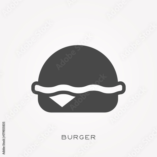 Silhouette icon burger