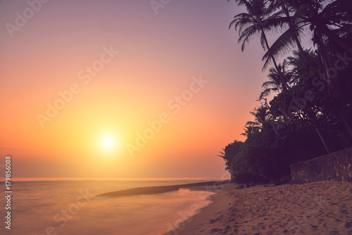sunset in the Indian Ocean, landscape