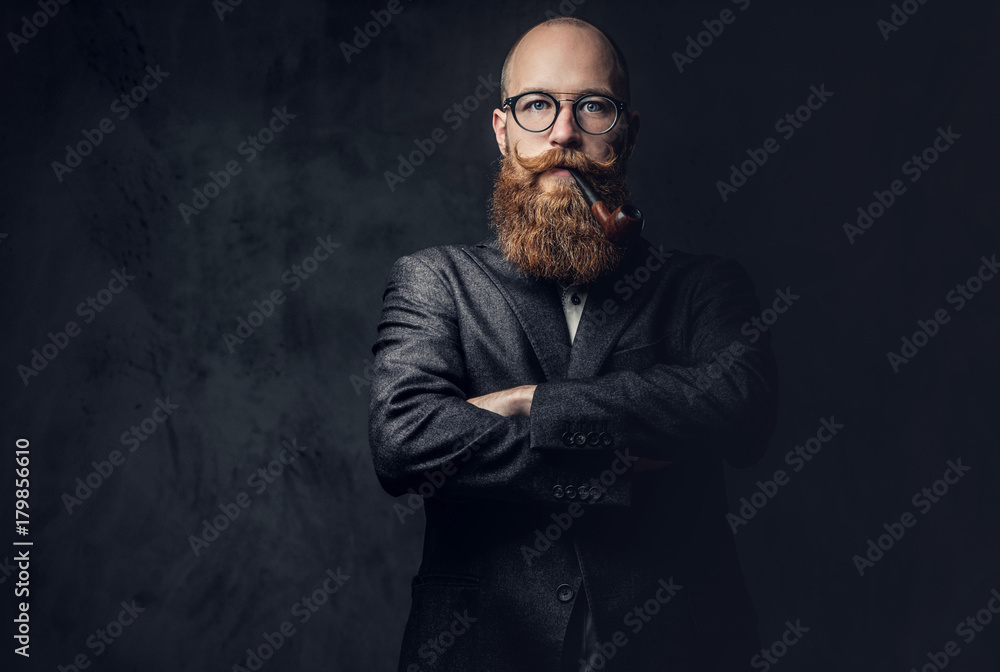Redhead bearded male in a suit. Redhead bearded male in a suit.