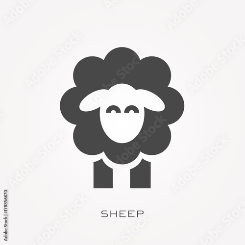 Silhouette icon sheep