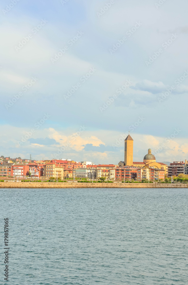 Getxo views from the sea, Vizcaya, Basque Country, Spain, Europe