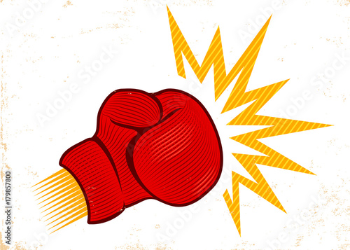 vintage emblem for boxing
