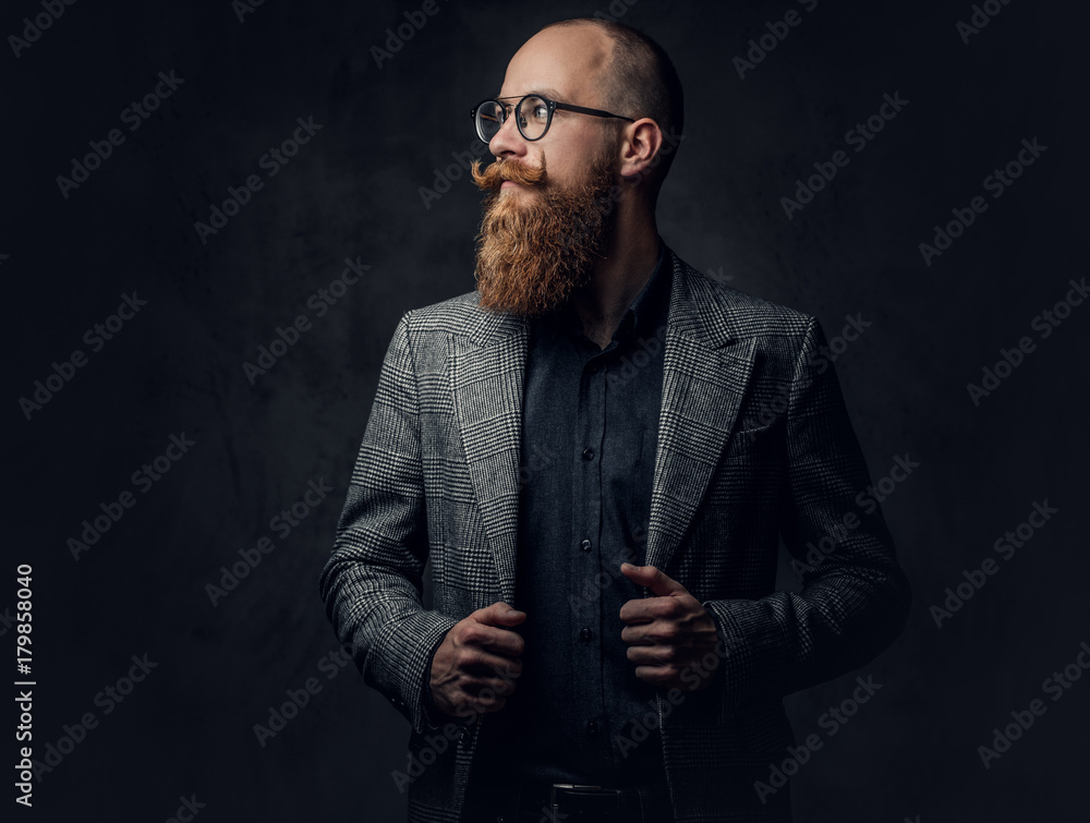 Redhead bearded male in a suit. Redhead bearded male in a suit.