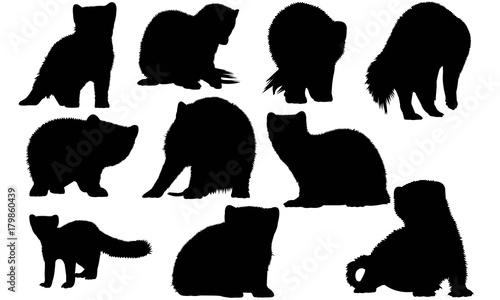 Marten Silhouette Vector Graphics 