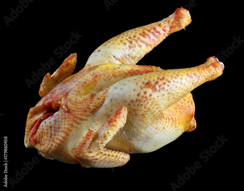 raw carcass of free range rooster
