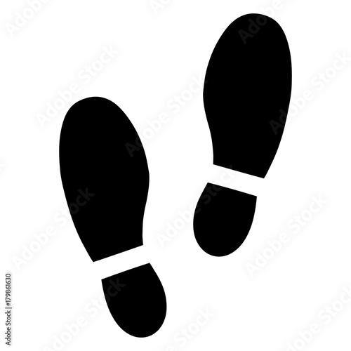 Human footprint icon. Vector illustration. 