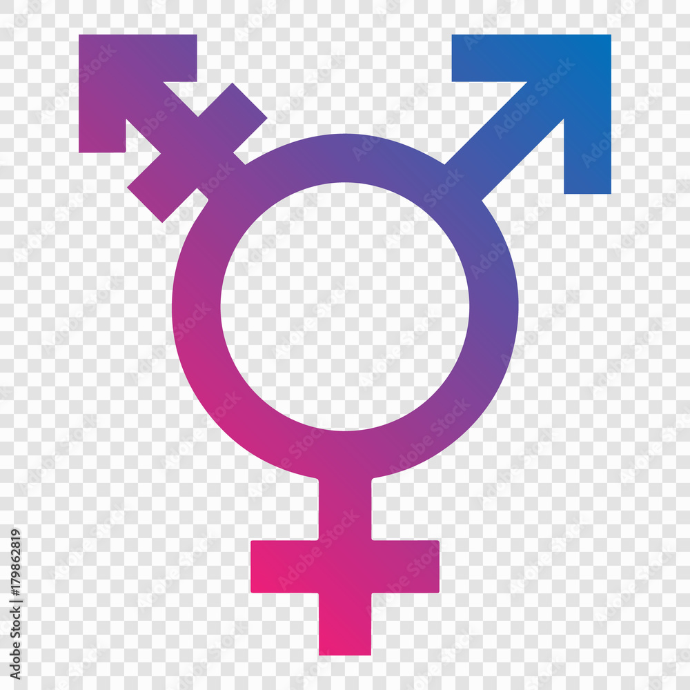Illustration of transgender symbol - obrazy, fototapety, plakaty 