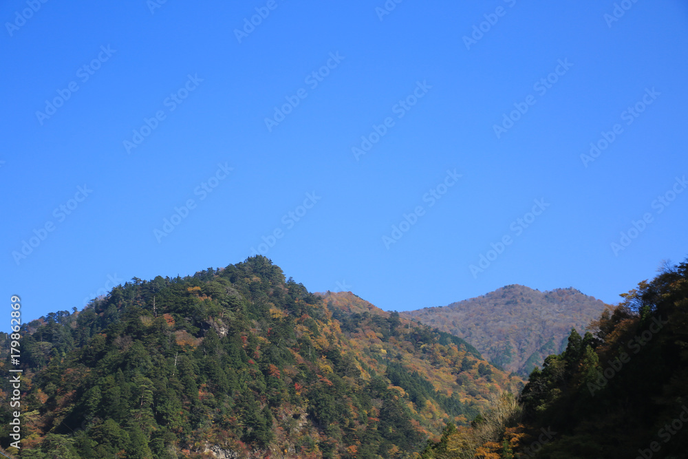 愛媛県久万高原町　面河渓　関門コースの風景
