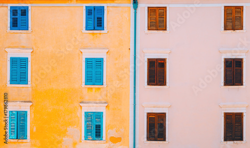 Typical mediterranean facade architecture style