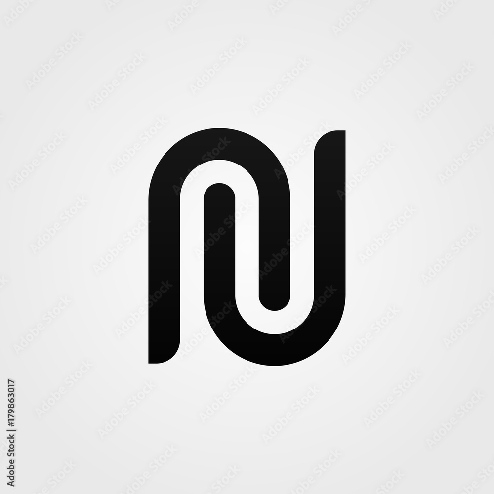 Simple N letter sign vector design. Minimalistic logo icon. Simple N letter sign vector design. Minimalistic logo icon.