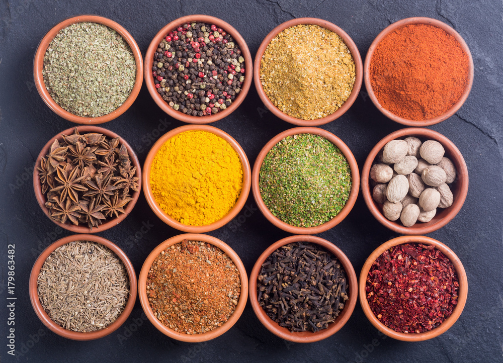 Colection of indian spices