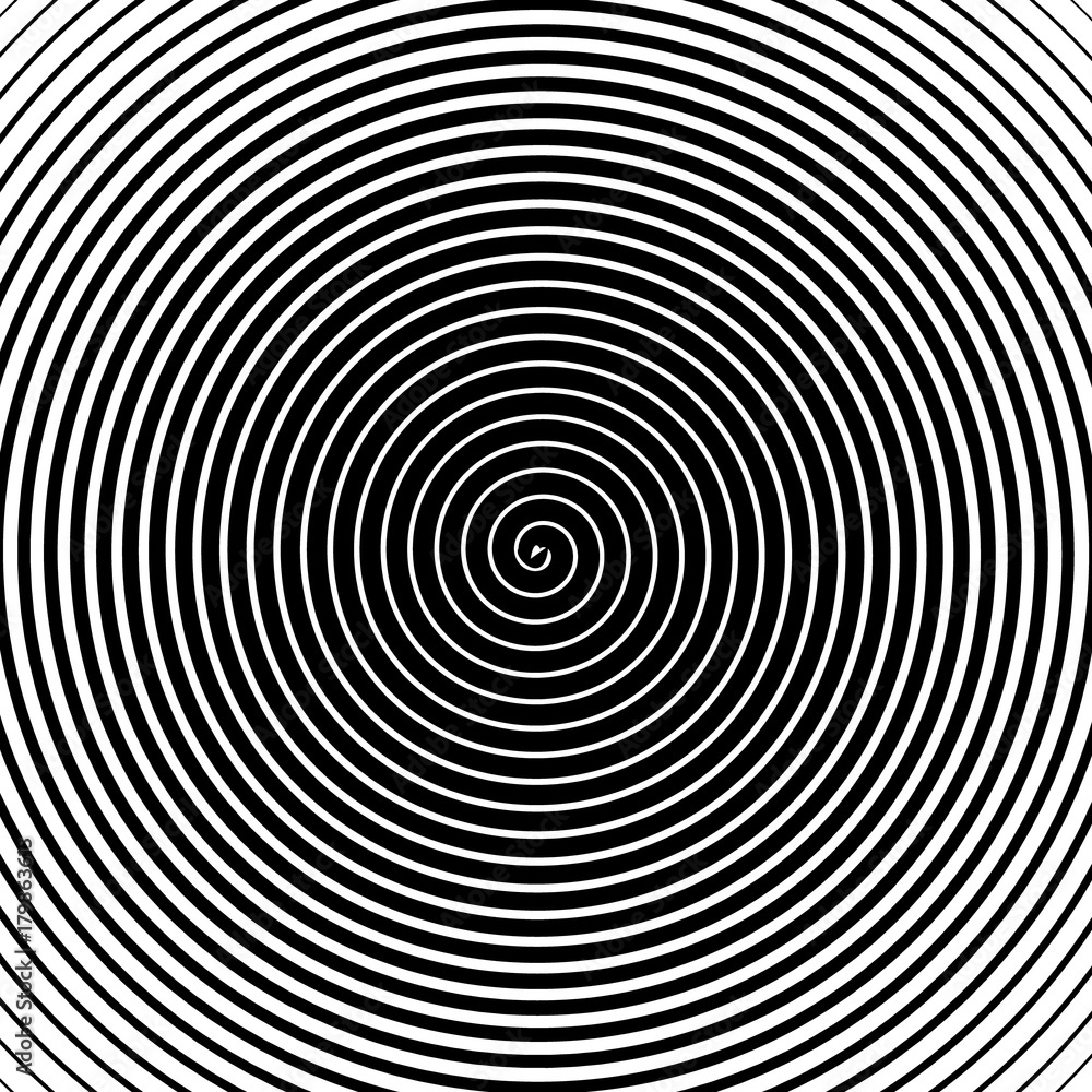 psychedelic spiral with radial rays, twirl, twisted comic effect, vortex backgrounds. Hypnotic spiral