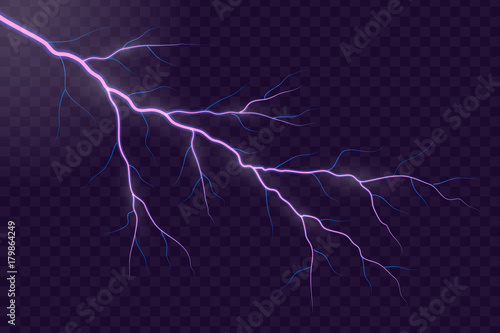 Lightning electric thunder storm light flash.