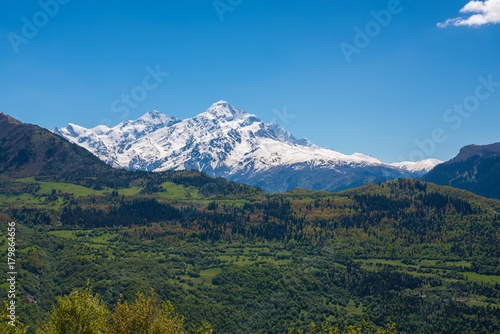 Mountain peak, covered with snow