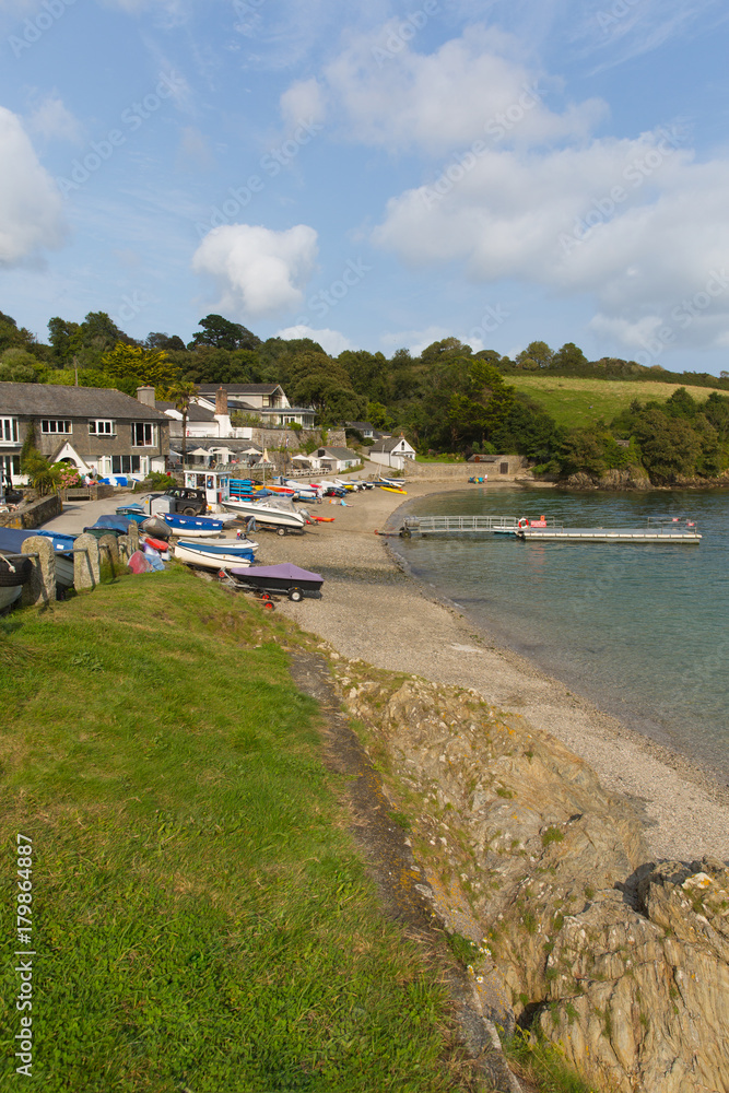 Helford Passage Cornwall England UK a village located on Helford River
