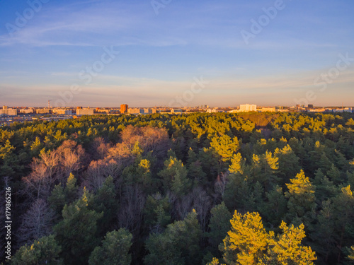 Aerial view of city Tallinn Estonia