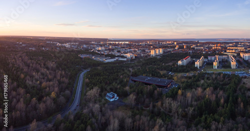 Aerial view of city Tallinn Estonia photo