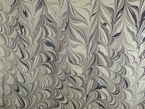 Marbled paper background.