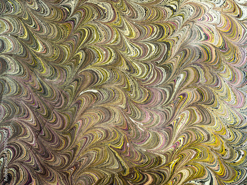 Marbled paper background.