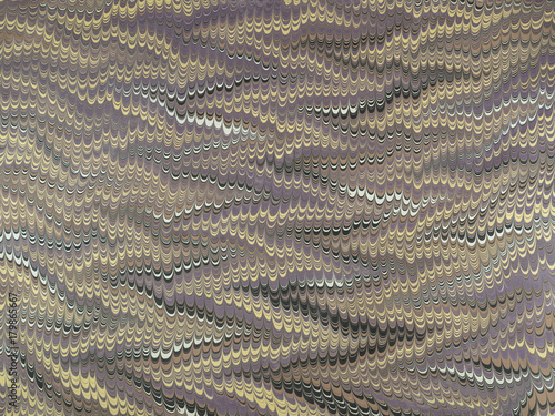 Marbled paper background.
